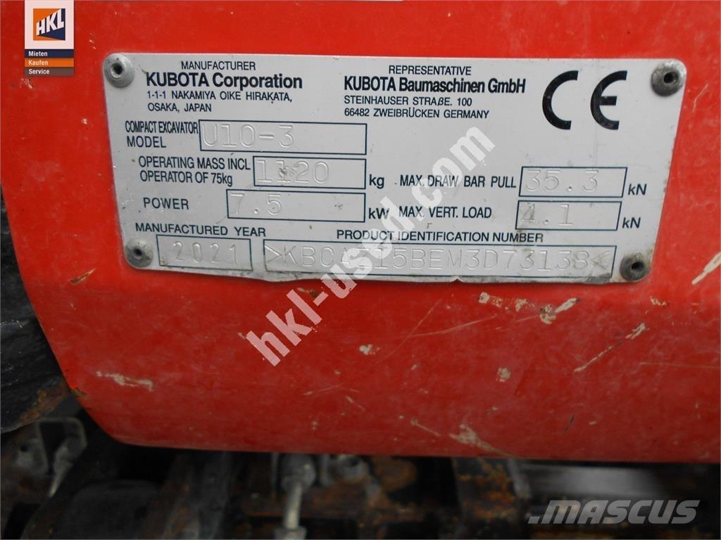 Kubota U 10-3 Miniescavatori