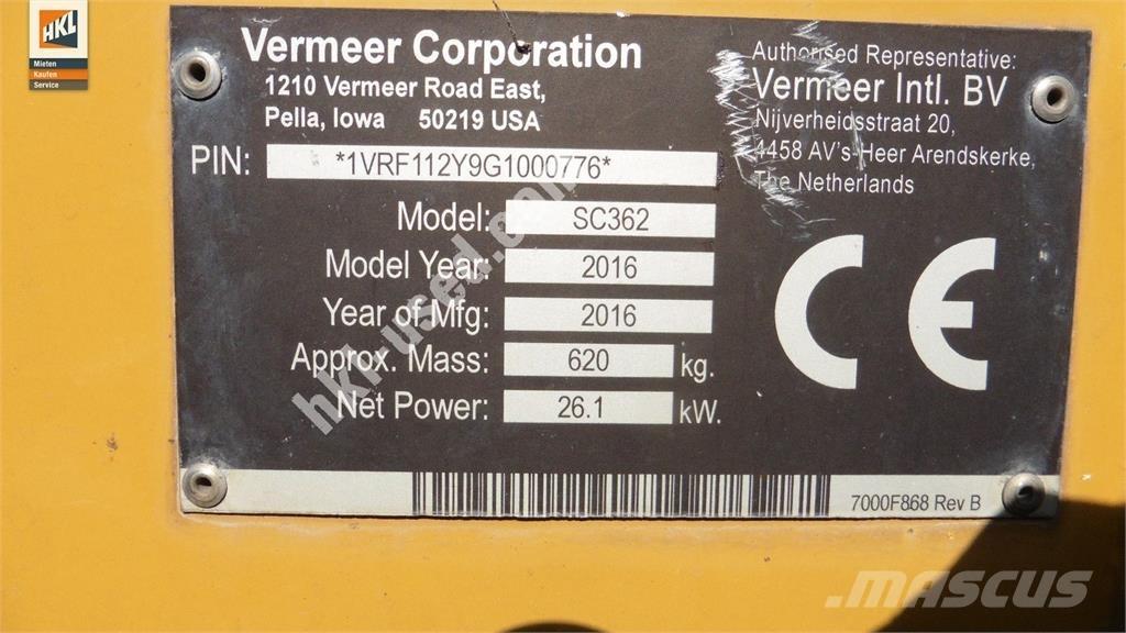Vermeer SC 362 Costruzioni - Altro