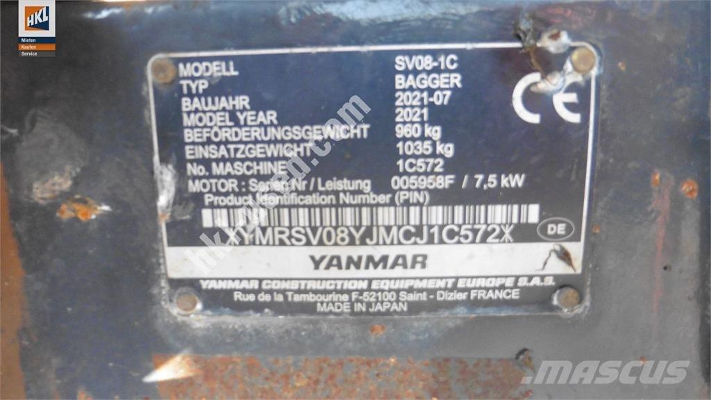 Yanmar SV 08-1C Miniescavatori
