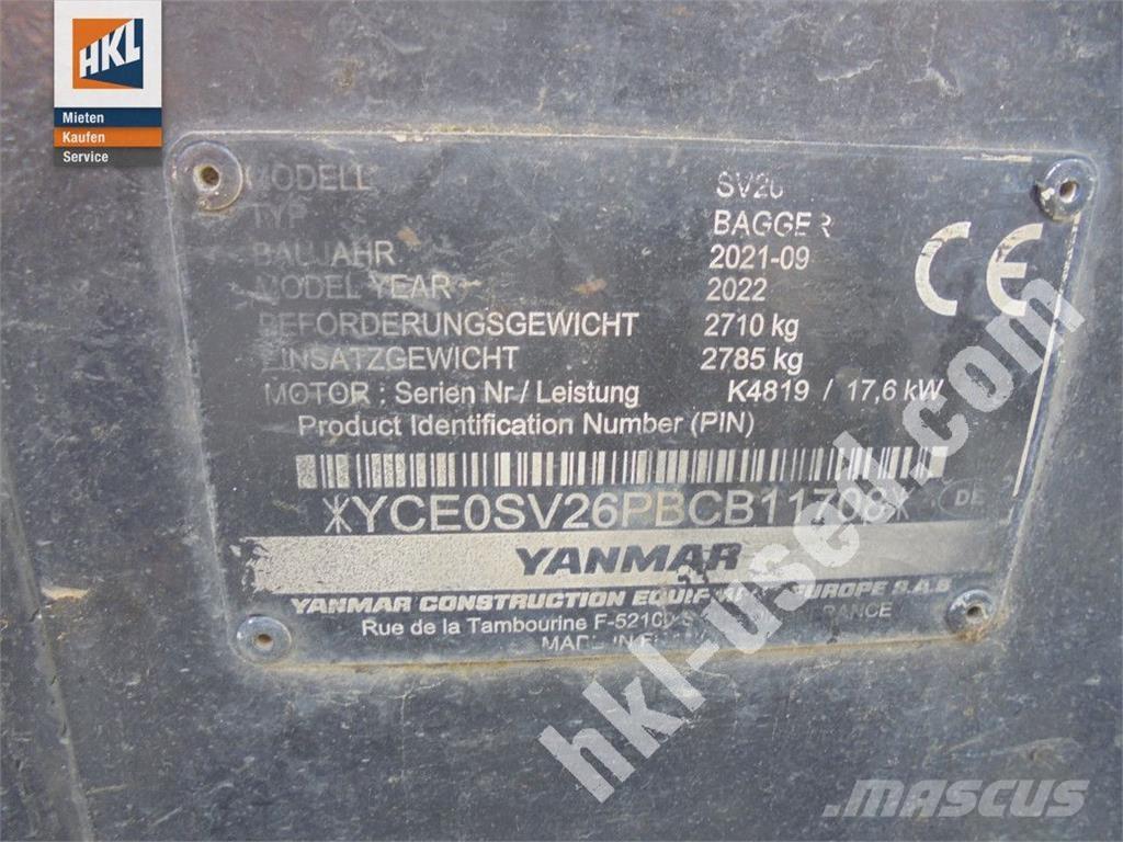 Yanmar SV 26 Miniescavatori