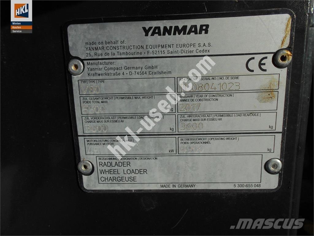 Yanmar V 80 Pale gommate