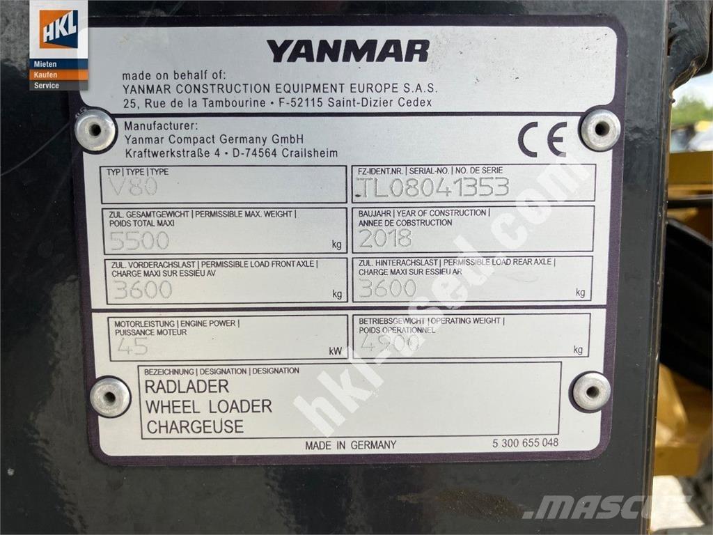 Yanmar V 80 Pale gommate