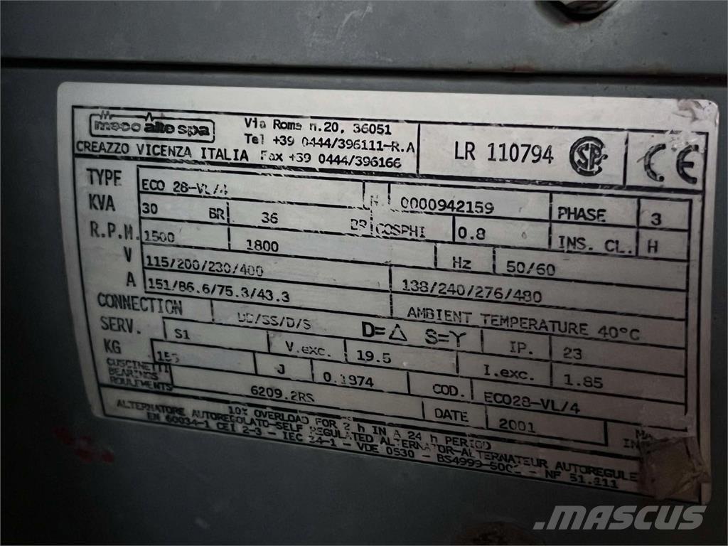  30 kVA Perkins generator Motori