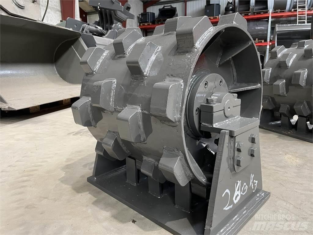  450 mm kompaktorhjul Rulli gommati