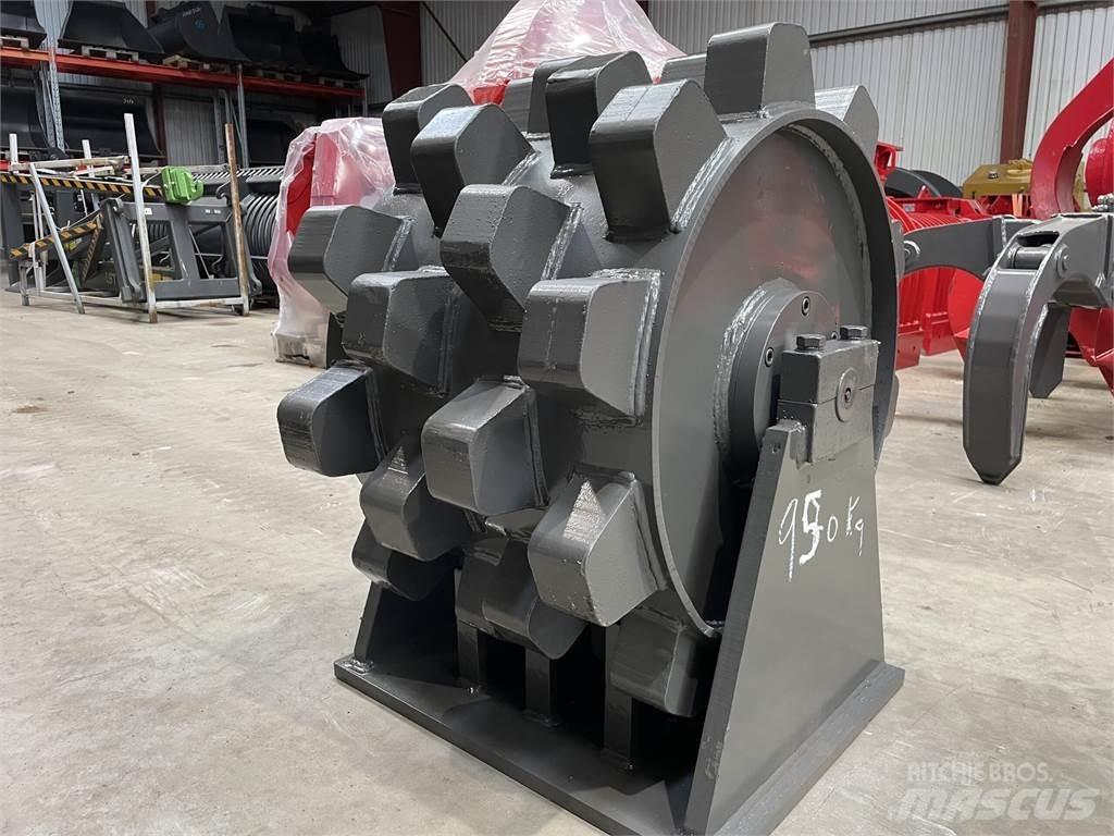  570 mm kompaktorhjul Rulli gommati