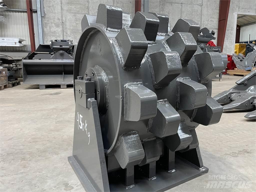  570 mm kompaktorhjul Rulli gommati