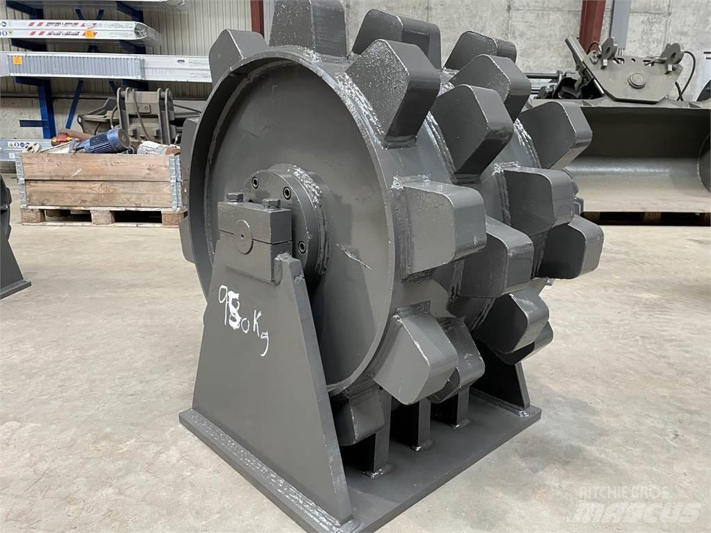  570 mm kompaktorhjul Rulli gommati