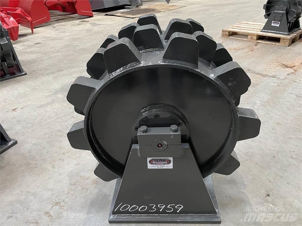  570 mm kompaktorhjul Rulli gommati