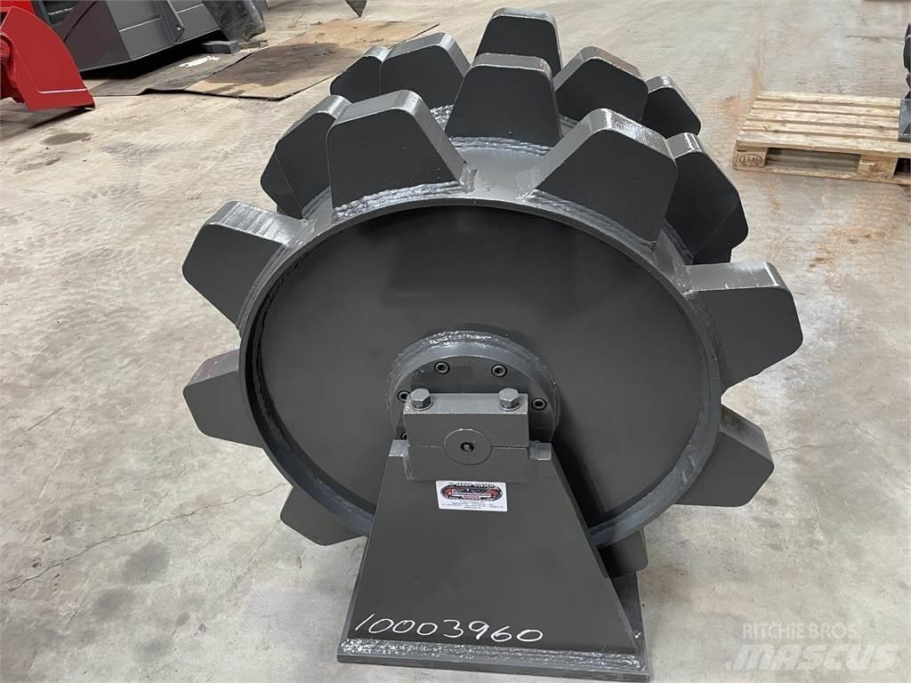  650 mm kompaktorhjul Rulli gommati