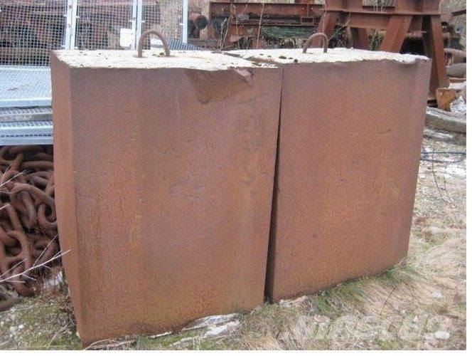  Ballastvægte 4 stk. - 2300 kg Parti e equipaggiamenti per Gru