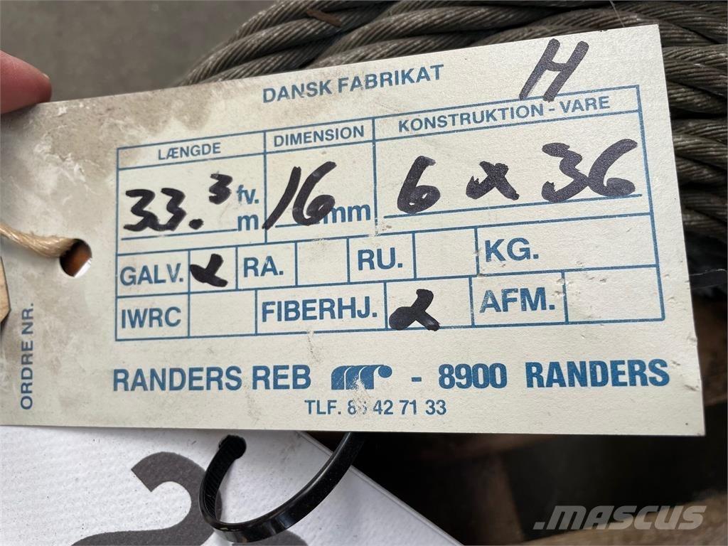  Stålwire Ø16 mm Parti e equipaggiamenti per Gru