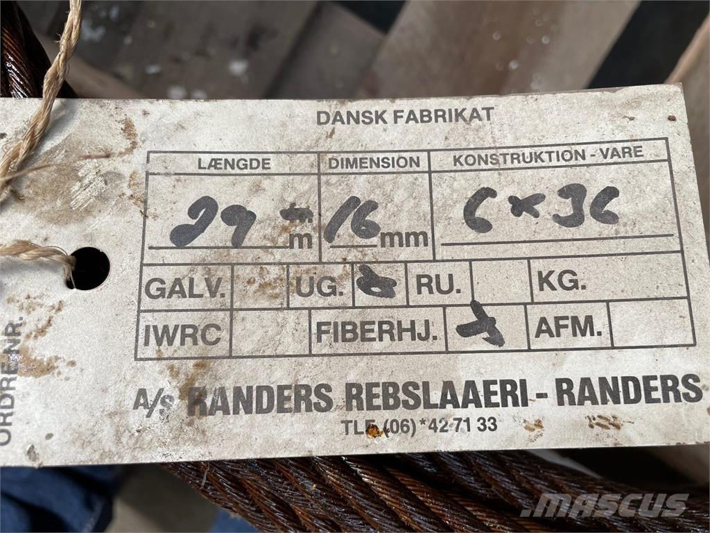  Stålwire Ø16 mm Parti e equipaggiamenti per Gru