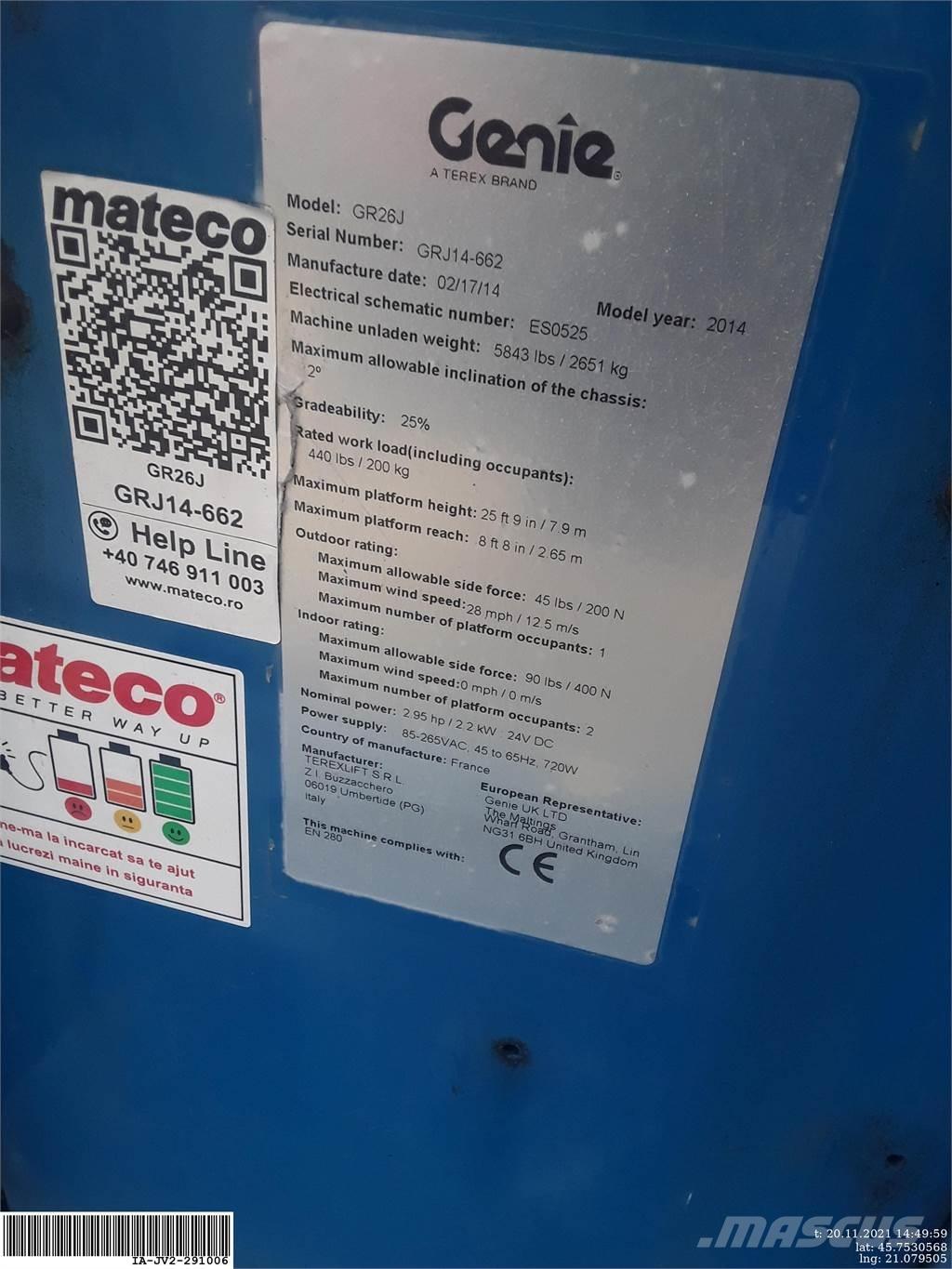 Genie GR26J Sollevatori verticali