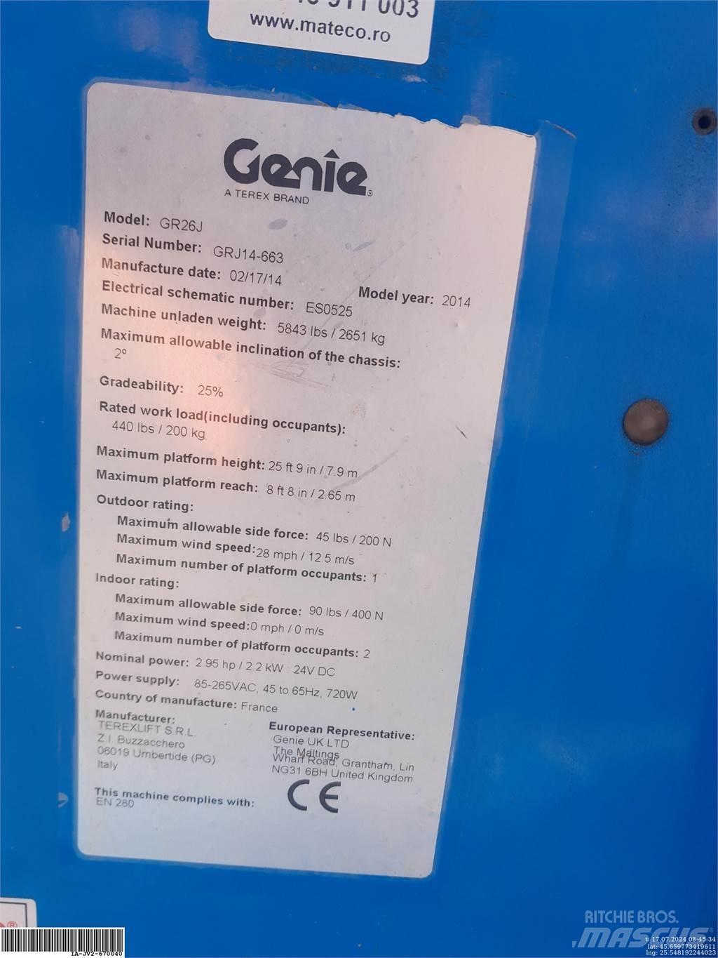Genie GR26J Sollevatori verticali