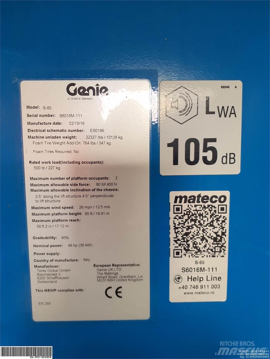 Genie S-65 Piattaforme a braccio articolato