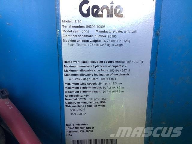 Genie S60 Piattaforme a braccio telescopico