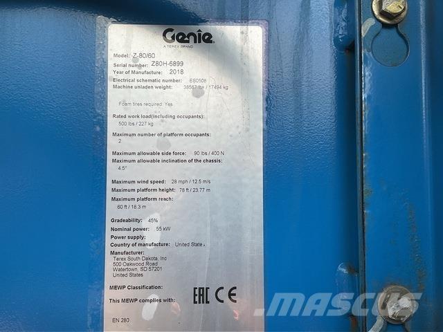 Genie Z80/60 Piattaforme a braccio articolato