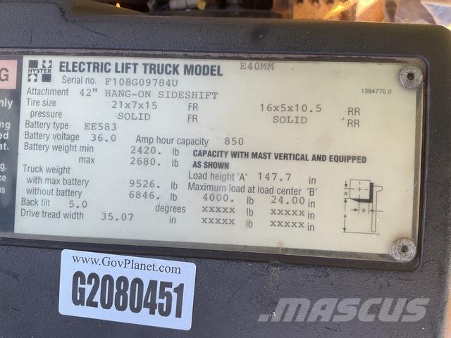Hyster E40MM Carrelli elevatori elettrici