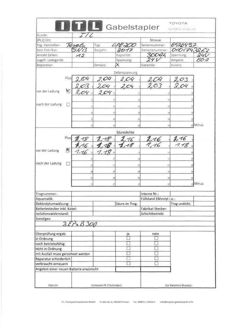 Toyota LPE200 Transpallet manuale