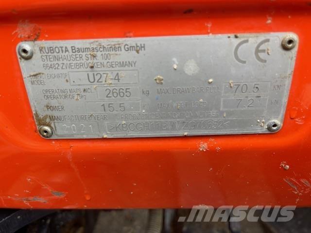 Kubota U27-4 Escavatori medi 7t - 12t