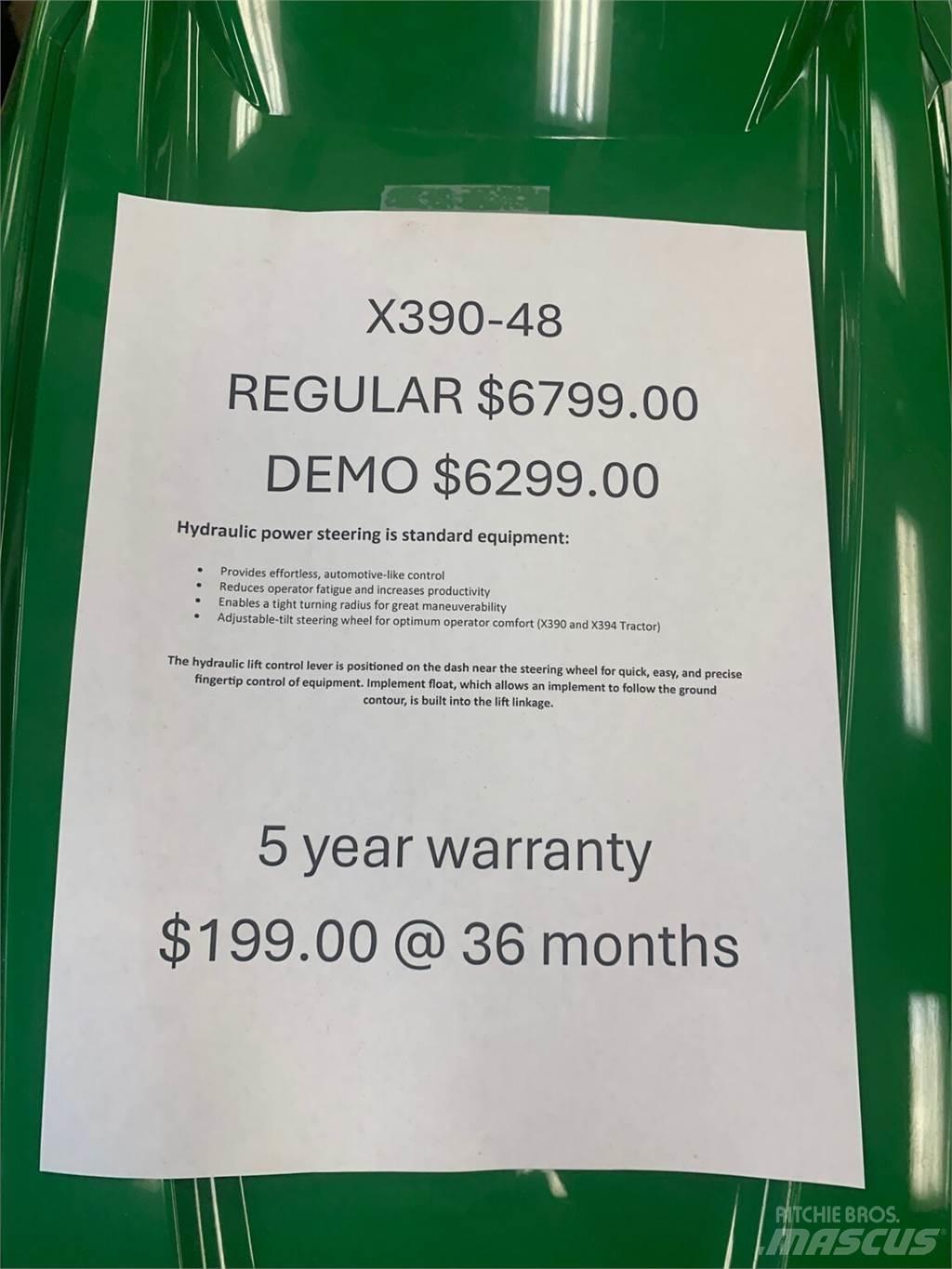 John Deere X390 Trattori compatti