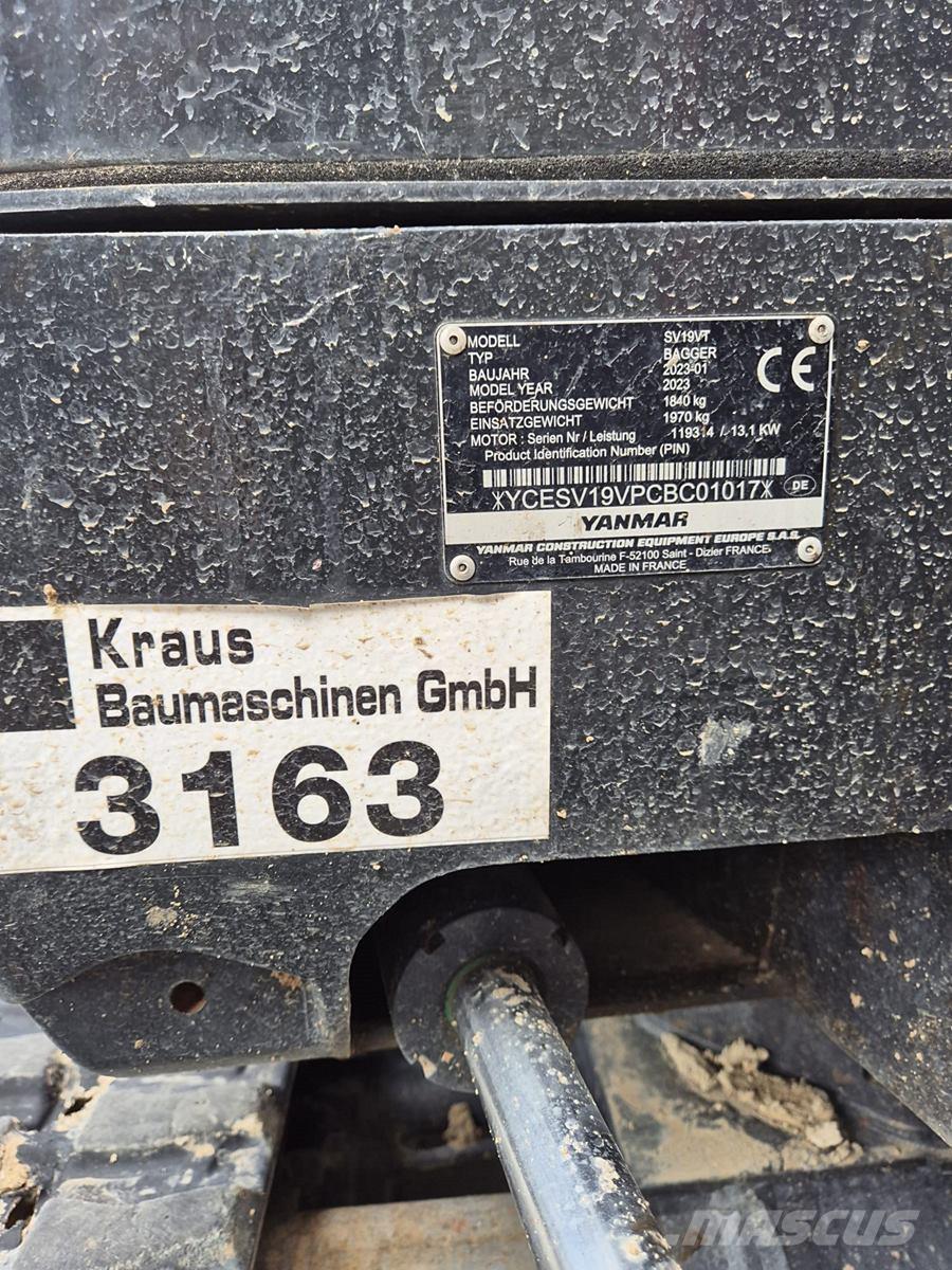 Yanmar SV 19 Miniescavatori