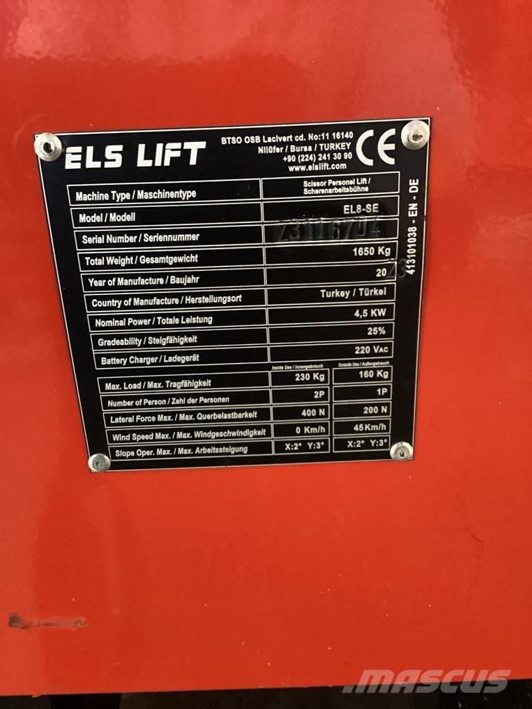 ELS LIFT EL8-SE Piattaforme a pantografo