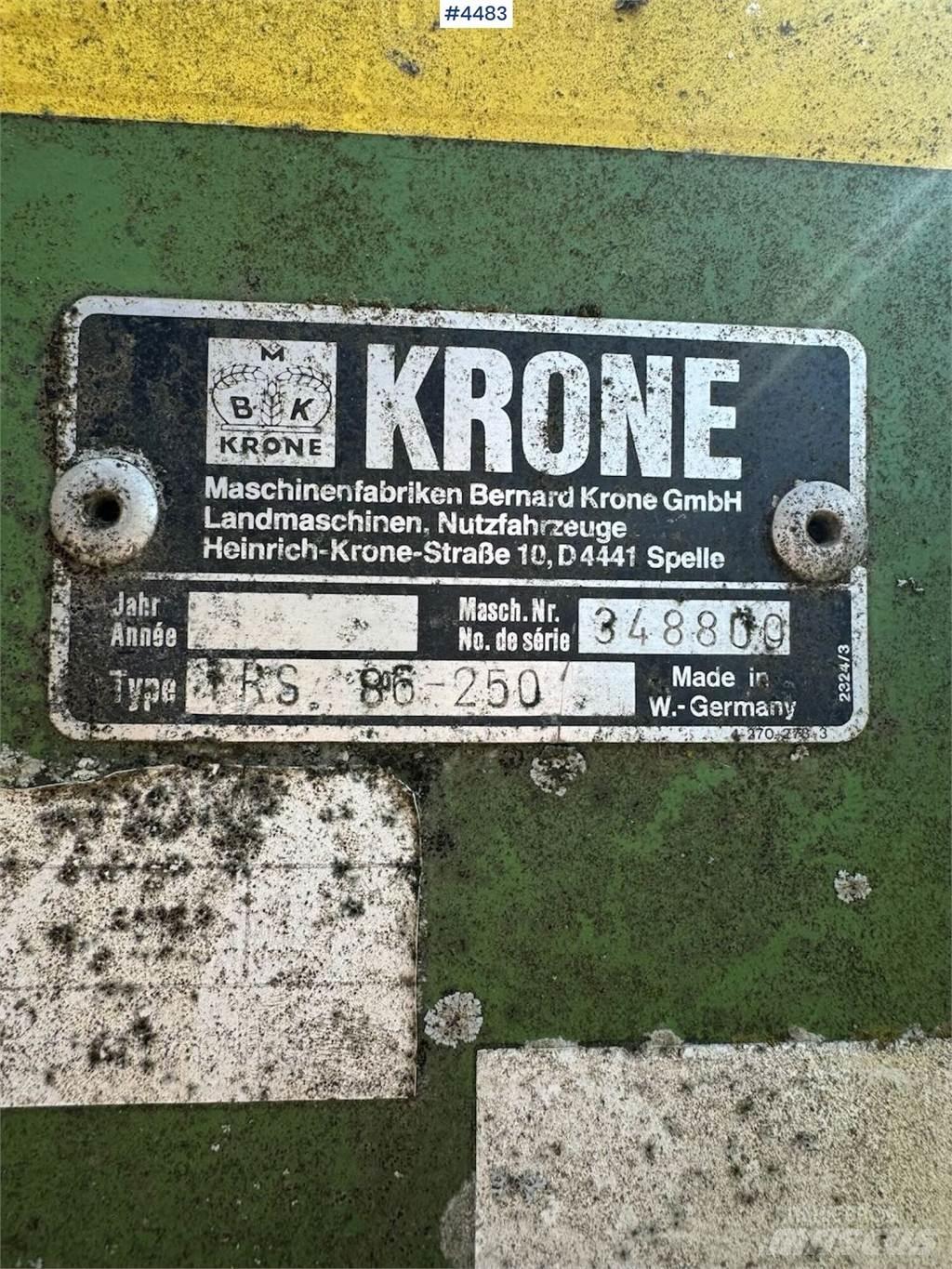 Krone TRS 86 Altre macchine e accessori per l'aratura