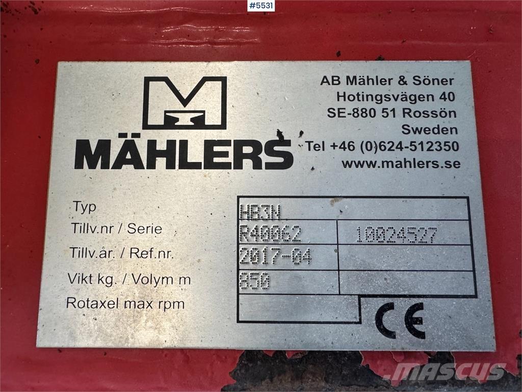 Mählers HR3N Lame spazzaneve e aratri