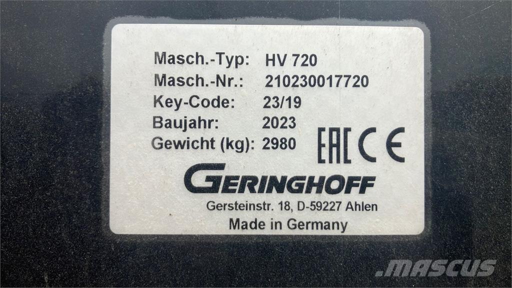 Geringhoff HV 720 Accessori per mietitrebbiatrici