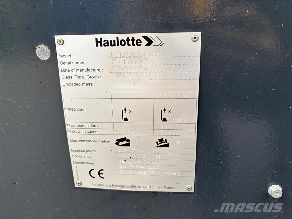 Haulotte HA20LE PRO Piattaforme a braccio articolato
