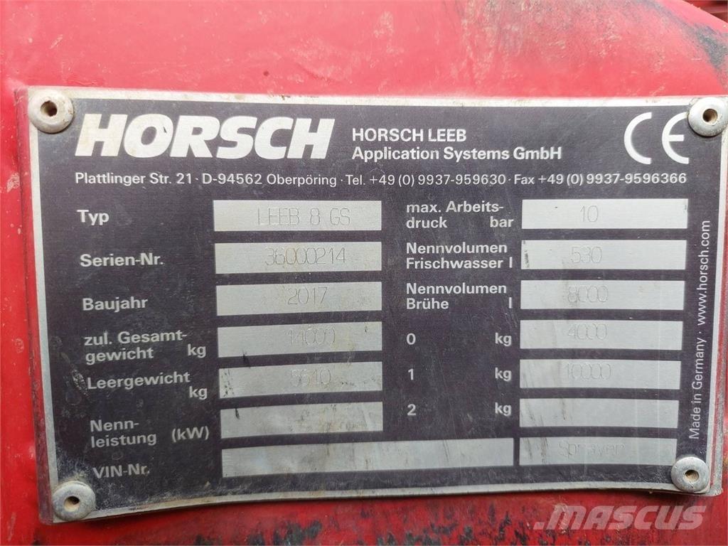 Horsch Leeb 8GS Irroratrici trainate