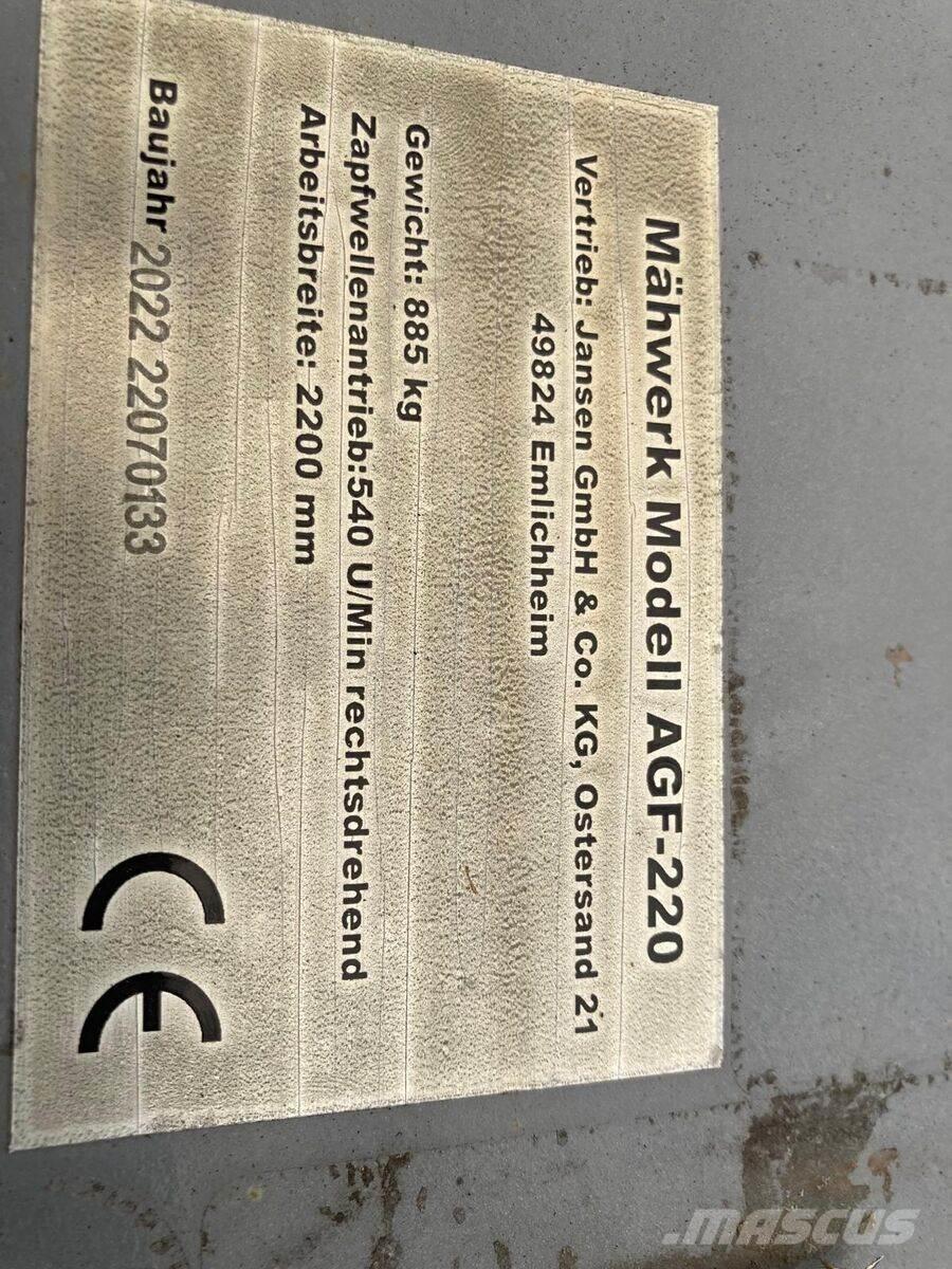 Jansen AGF 220 Falciatrici/cimatrici per pascoli