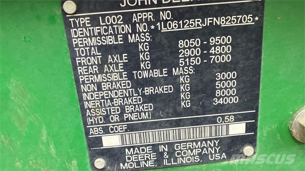 John Deere 6125R Trattori
