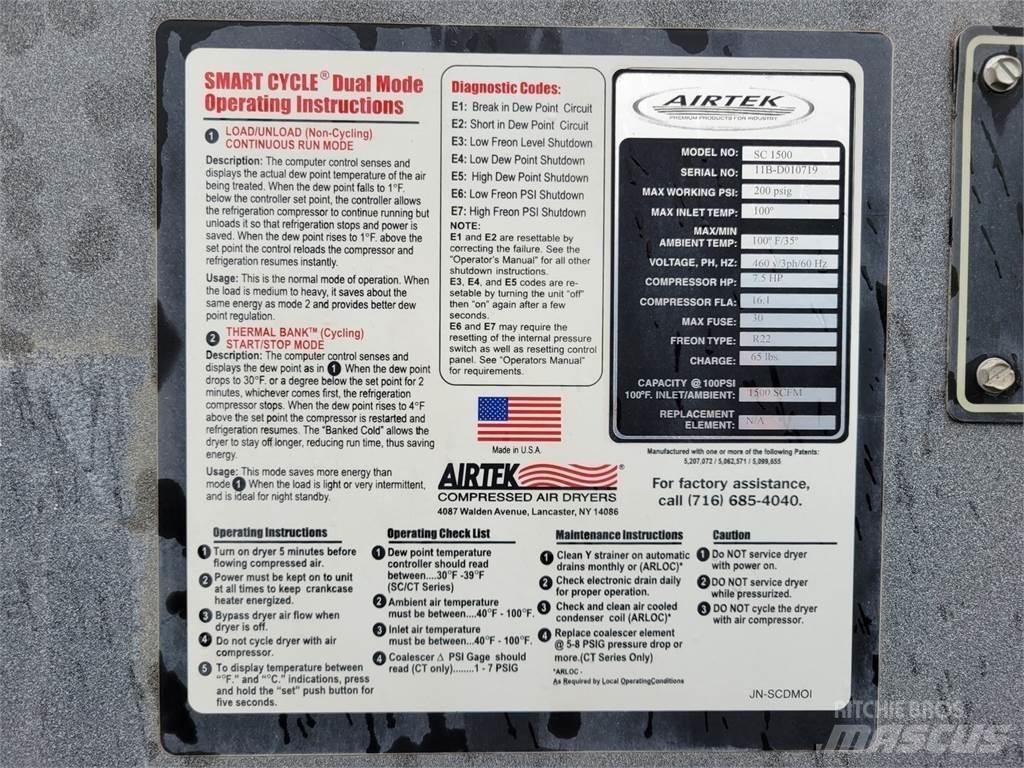  AIRTEK SC 1500 Essiccatori per aria compressa