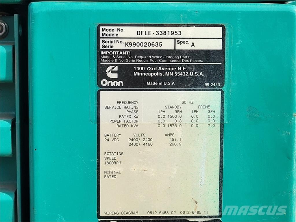 Cummins KTA50-G9 Generatori diesel