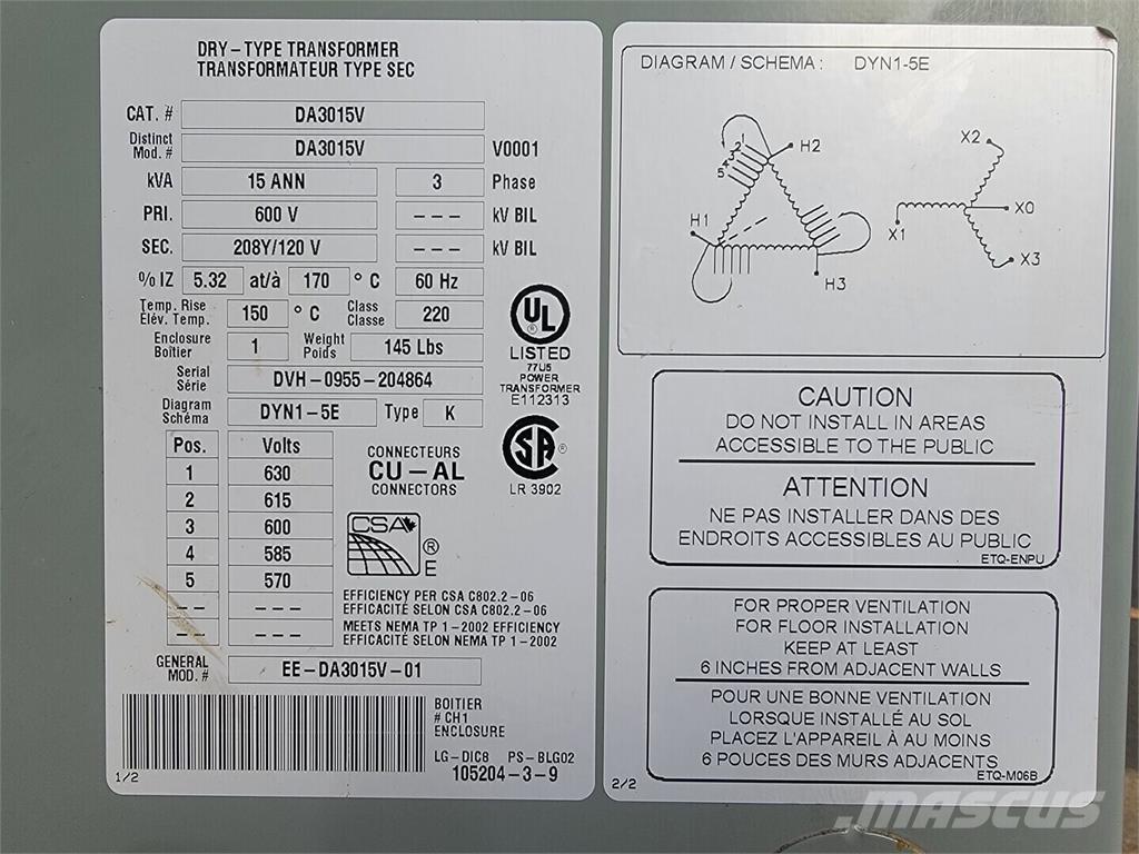 Delta DA3015V Costruzioni - Altro