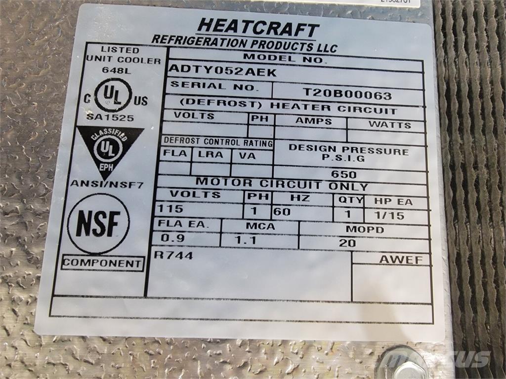 HEATCRAFT ADTY052AEK Dispositivi di riscaldamento / scongelamento