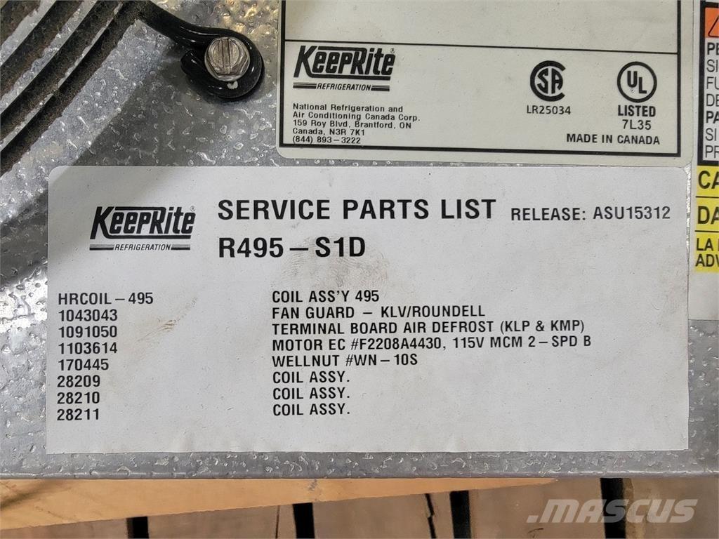  KEEPRITE R495-S1D Dispositivi di riscaldamento / scongelamento