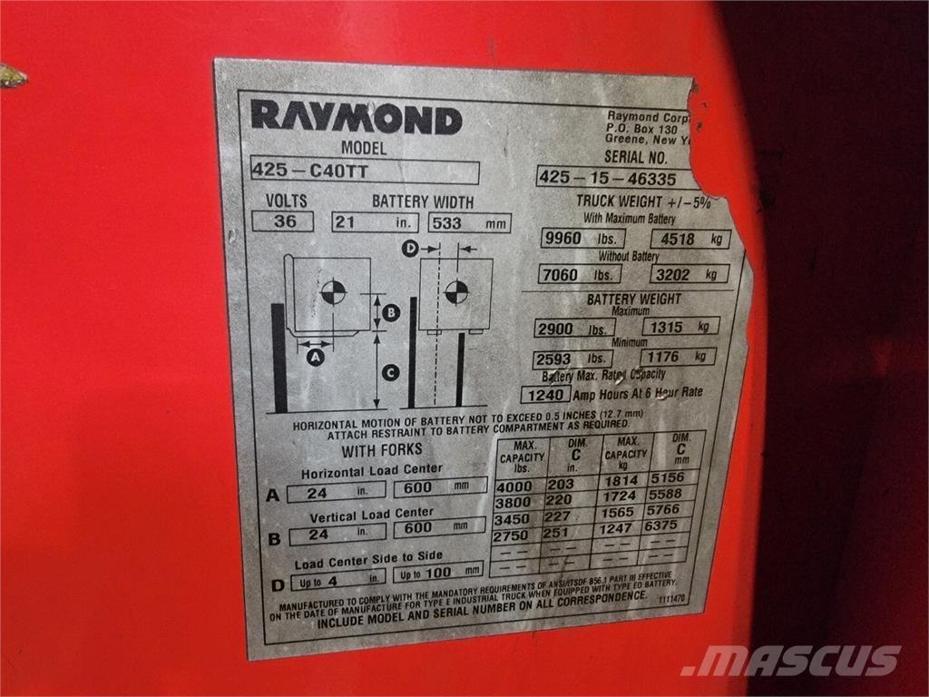 Raymond 425-C40TT Costruzioni - Altro
