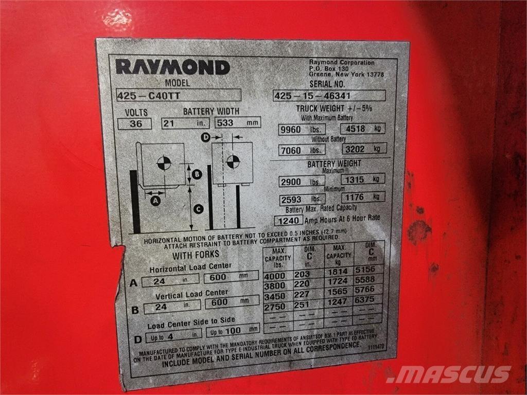 Raymond 425-C40TT Costruzioni - Altro