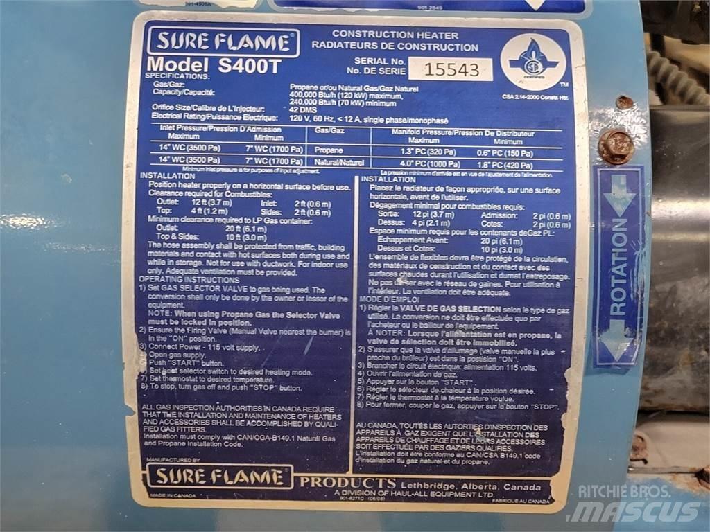  SURE FLAME S400T Dispositivi di riscaldamento / scongelamento