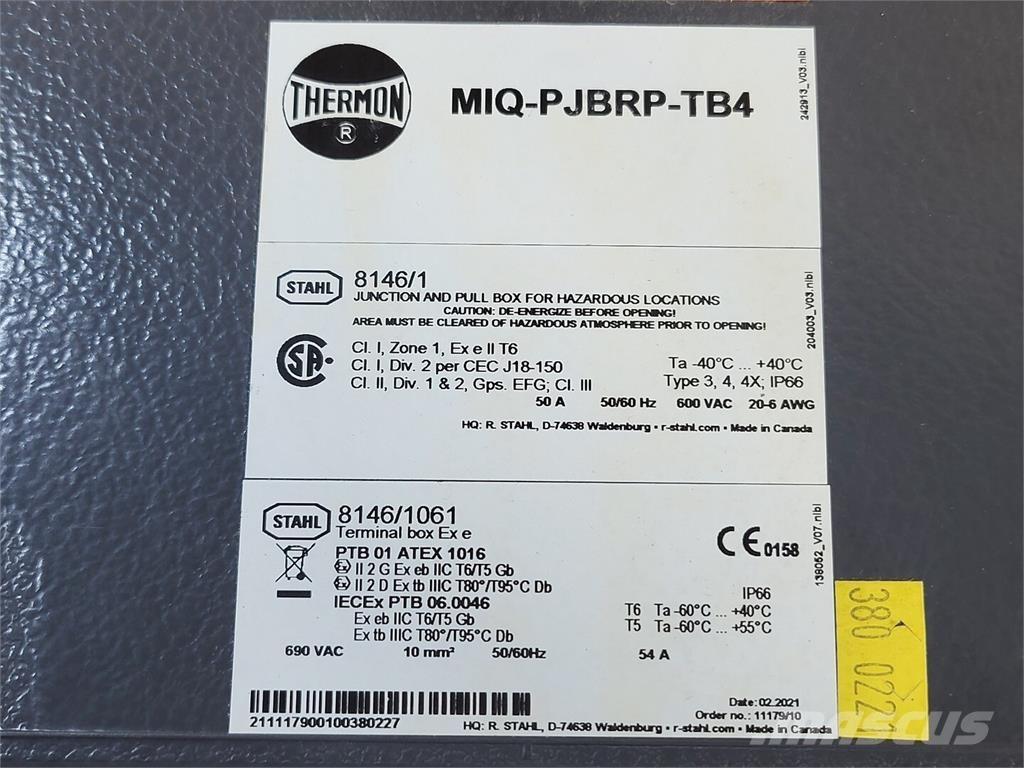  THERMON MIQ-PJBRP-TB4 Costruzioni - Altro