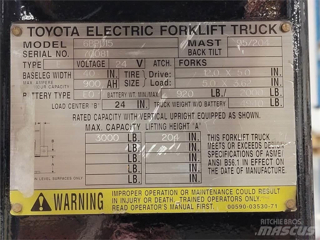 Toyota 6BPU15 Costruzioni - Altro