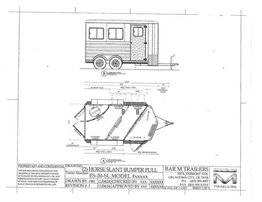 BAR-M ES720SL Rimorchi per trasporto animali