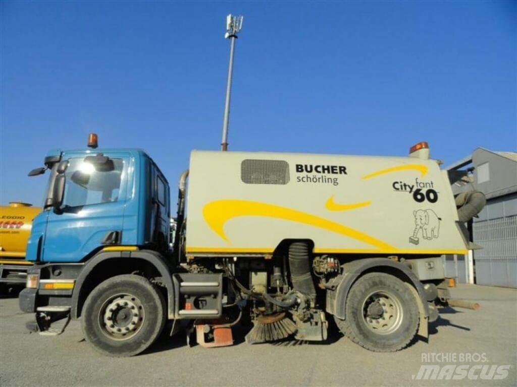 Scania P 230 Bucher Autocarro spazzatrice