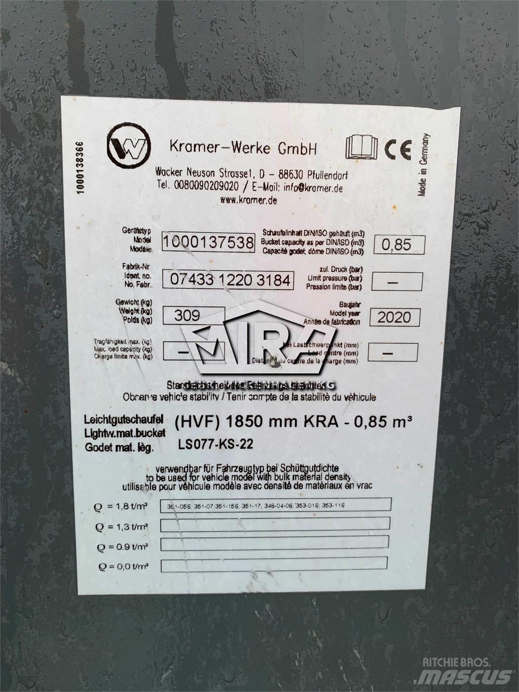 Kramer 1850 mm Benne