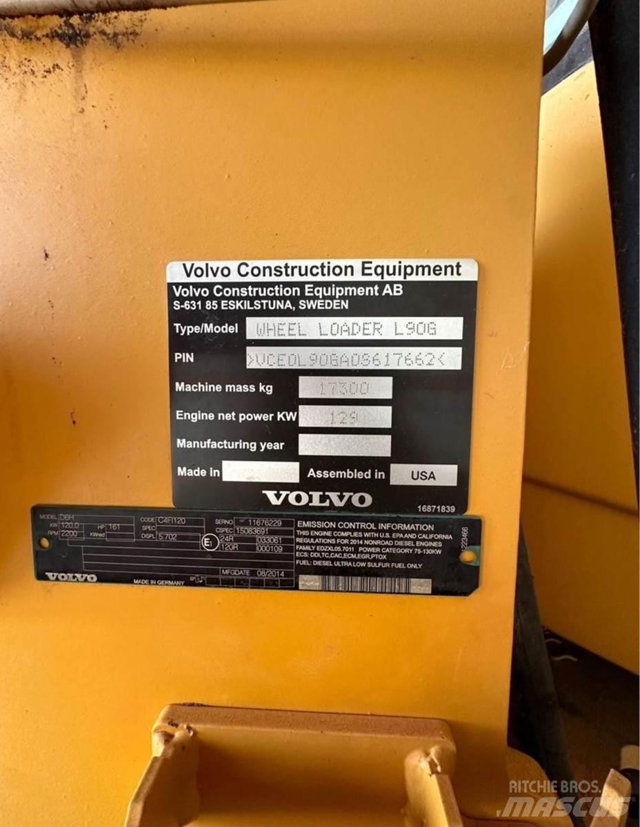 Volvo L90G Pale gommate
