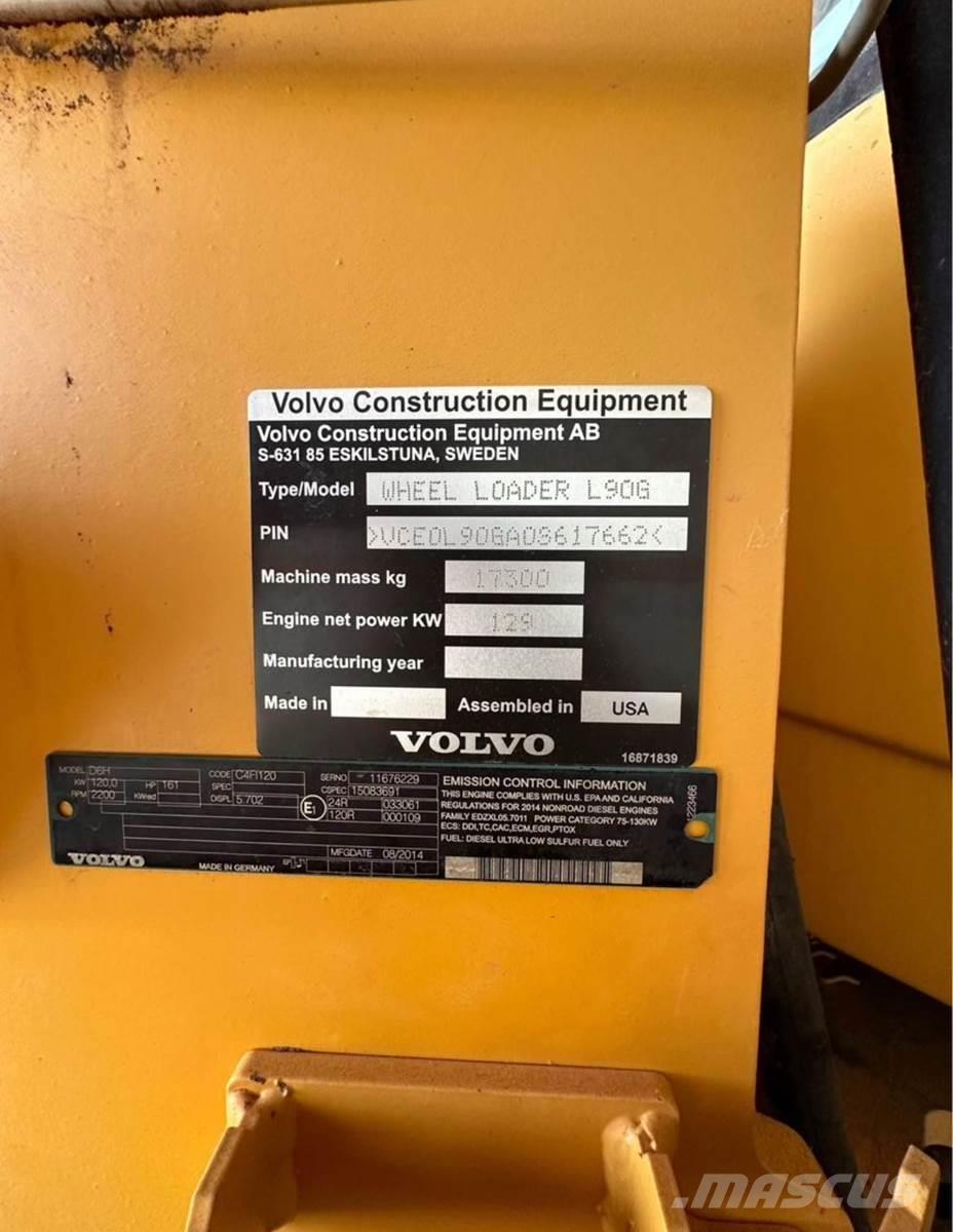 Volvo L90G Pale gommate