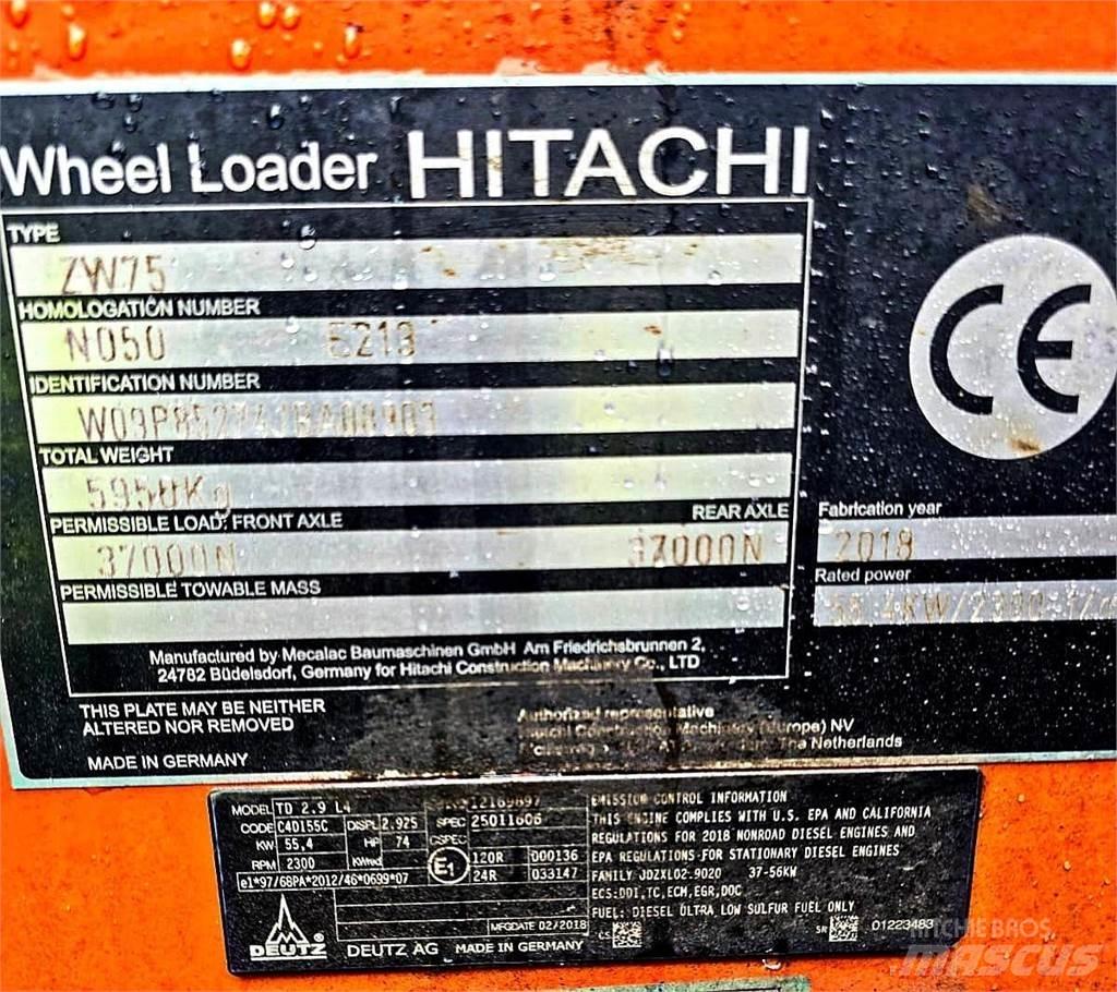 Hitachi ZW75 Mini pale